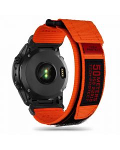 Tech-Protect Scout Pro Watch Strap - изключително здрава текстилна каишка за Garmin Fenix 7, Fenix 6 Pro, Fenix 6, Fenix 5 (оранжев)