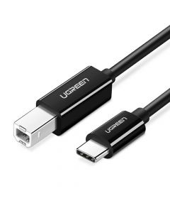 Ugreen US241 USB-C To USB-B 2.0 Printer Cable - кабел за принтер и други външни устройства USB-C Male към USB-B Male (100 см) (черен)
