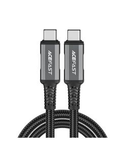 Acefast Acewire Pro USB4 USB-C to USB-C Fast Charging Cable 240W - здрав USB4 кабел с въжена оплетка за устройства с USB-C порт (100 см) (черен)