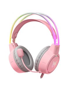 ONIKUMA X15Pro Gaming Headphones - USB гейминг слушалки с микрофон за PC (розов)