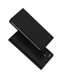 Dux Ducis Skin Pro Case - кожен калъф с поставка и отделение за кр. карти за Samsung Galaxy S24 Plus (черен)