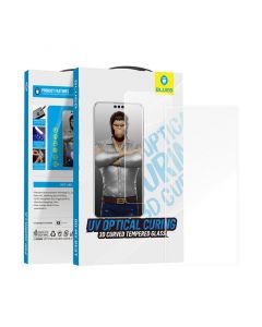 Blueo Full Glue UV Tempered - стъклено защитно покритие с течно лепило и UV лампа за дисплея на Samsung Galaxy S24 Ultra (прозрачен)