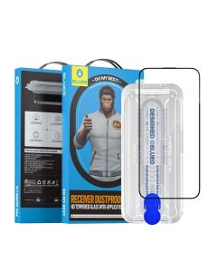 Blueo Receiver HD Tempered Glass - стъклено защитно покритие за дисплея на дисплея на iPhone 15 Pro (черен-прозрачен)