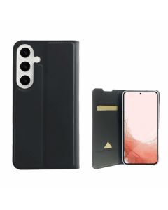 4smarts Flip Case Urban Lite - кожен калъф с поставка и отделение за кр. карта за Samsung Galaxy S24 Plus (черен)