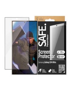 PanzerGlass Safe Tempered Glass Screen Protector 5D - стъклено защитно покритие за целия дисплей на на Samsung Galaxy S24 Ultra (черен-прозрачен)