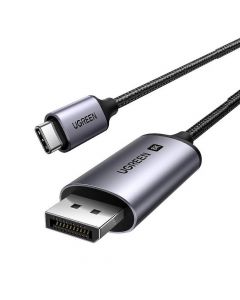 Ugreen High Definition Series USB-C to DisplayPort Cable - кабел с поддръжка на 8K за свързване от USB-C към DisplayPort (300 см) (тъмносив)