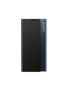 Sleep View Case - кожен калъф, тип портфейл за Samsung Galaxy S24 Ultra (черен)