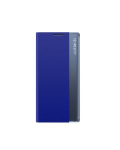 Sleep View Case - кожен калъф, тип портфейл за Samsung Galaxy S24 Ultra (син)