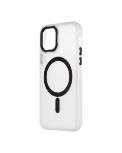 OBALME Misty Keeper MagSafe Case - хибриден удароустойчив кейс с MagSafe за iPhone 12, iPhone 12 Pro (черен-прозрачен)