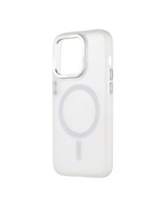 OBALME Misty Keeper MagSafe Case - хибриден удароустойчив кейс с MagSafe за iPhone 14 Pro (бял-прозрачен)