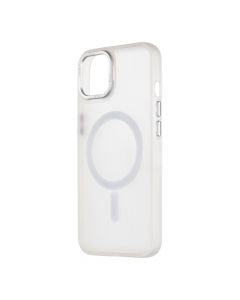 OBALME Misty Keeper MagSafe Case - хибриден удароустойчив кейс с MagSafe за iPhone 14 (бял-прозрачен)