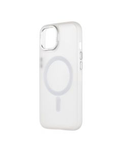 OBALME Misty Keeper MagSafe Case - хибриден удароустойчив кейс с MagSafe за iPhone 15 (бял-прозрачен)