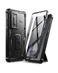Tech-Protect Kevlar Cam Plus Case - удароустойчив хибриден кейс за Samsung Galaxy S24 Ultra (черен)