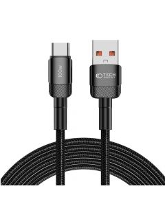 Tech-Protect Ultraboost Evo USB-A to USB-C Cable 100W - кабел с въжена оплетка за устройства с USB-C порт (300 см) (черен)