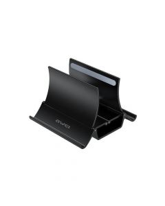 Awei X32 Vertical Gravity Laptop Stand - универсална вертикална поставка за MacBook и лаптопи до 16 инча (черен)