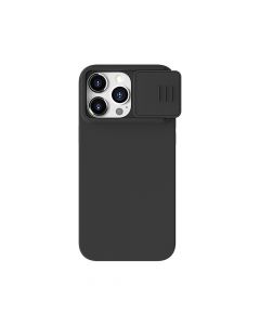 Nillkin CamShield Silky Magnetic Silicone Case - силиконов (TPU) калъф с MagSafe за iPhone 15 Pro (черен)