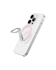 Amazing Thing Titan Mag Magnetic Ring Stand - магнитен пръстен против изпускане, с поставка, съвместим с MagSafe за iPhone и други смартфони (розов)