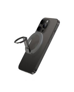 Amazing Thing Titan Mag Magnetic Ring Stand - магнитен пръстен против изпускане, с поставка, съвместим с MagSafe за iPhone и други смартфони (тъмносив)