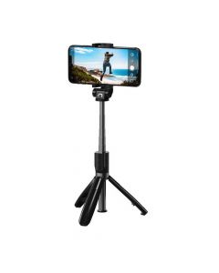 Natec Alvito Wireless Selfie Tripod with Bluetooth Remote - разтегаем безжичен селфи стик и трипод за мобилни телефони (черен)
