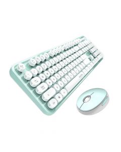 MOFII Sweet Wireless Keyboard and Mouse Set 2.4 GHz- комплект безжични клавиатура и мишка (бял-зелен)