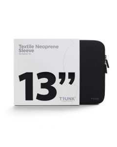 Trunk Textile Neoprene Laptop Sleeve - удароустойчив неопренов калъф за Macbook Pro 13 и Macbook Air 13 (от модел 2017 и по-нов) (черен)