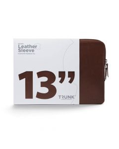 Trunk Leather Laptop Sleeve - кожен калъф (естествена кожа) за Macbook Pro 13 (модели 2017 и по-нови) (кафяв)