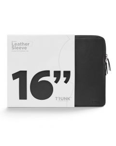 Trunk Leather Laptop Sleeve - кожен калъф (естествена кожа) за MacBook Pro 16 M2 (2023), Macbook Pro 16 M1 (2021), Macbook Pro 16 (2019) (черен)