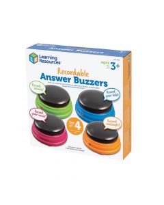Learning Resources Recordable Answer Buzzers Set - комплект иновативна бутони за игра (черен) (4 броя)
