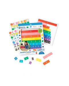 Learning Resources Rainbow Fraction Tiles With Tray - комплект детска игра за смятане (51 части)