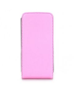 Leather Flip Case - кожен калъф за iPhone 4/4S (розов)
