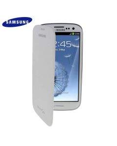 Samsung Flip Cover - оригинален кожен калъф за Samsung Galaxy S3 i9300 (бял)