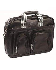 Krusell Vaxholm Laptop Bag - кожена чанта за преносими компютри до 16 инча (черен)