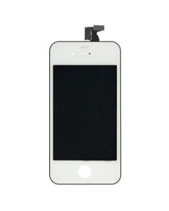 OEM iPhone 4 Display Unit - оригинален резервен дисплей за iPhone 4 (пълен комплект) - бял