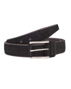 Мъжки изчистен колан в черно - Italian belts -115 см 0301-115