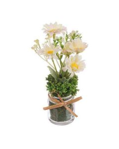 Аранжировка букет цветя - крамаво бяло DEL200C