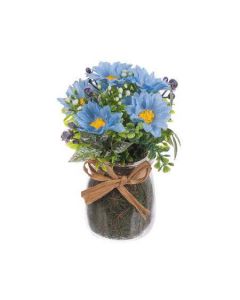 Аранжировка букет сини цветя DEL205A