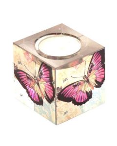 Свещник куб с пеперуда DI010