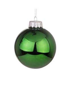Стъклена топка зелена гланц G10-0034