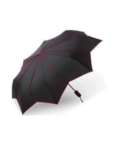 Дамски чадър PIERRE CARDIN черен с червени кантове H80768B