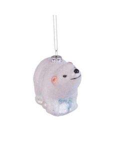 Стъклена играчка полярна мечка L070