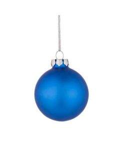 Стъклена топка синя мат N6-0010