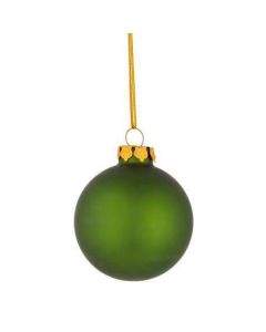 Стъклена топка зелена мат N6-0034