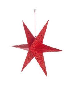 Коледна звезда абажур червен PH01