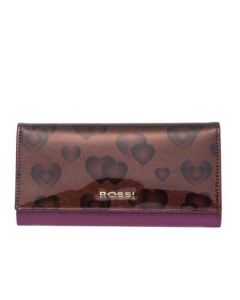 Дамско портмоне цвят Лилаво със сърца - ROSSI RSC0122