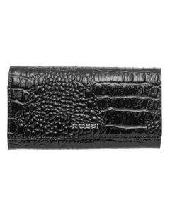 Дамско портмоне цвят черен крокодил- ROSSI RSC0218