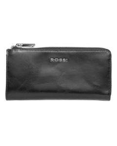 Дамско портмоне черно с гладка кожа - ROSSI RSC3235