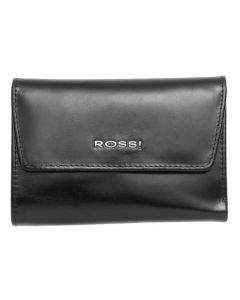 Дамско портмоне черно с гладка кожа - ROSSI RSC3535