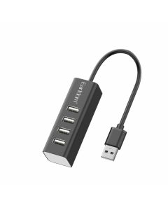 USB хъб Earldom ET-HUB14, USB 2.0, 4 Порта, Черен - 12067