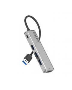 USB хъб Earldom ET-HUB12, USB 2.0, 5 Порта, Сив - 12069