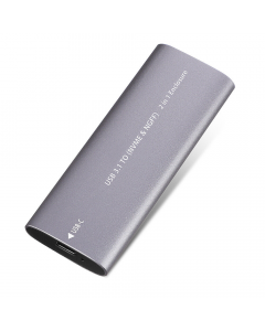 Кутия за SSD DLFI SHL-R320, USB 3.1 - M.2 SATA+NVME, Сив - 17756